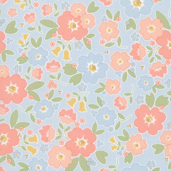 Handmade Sweetness 31790-22 Sky Vintage Blooms by Heather Briggs for Moda Fabrics