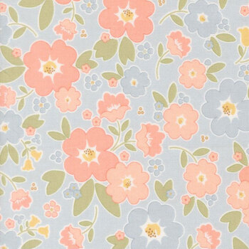 Handmade Sweetness 31790-22 Sky Vintage Blooms by Heather Briggs for Moda Fabrics, Image
