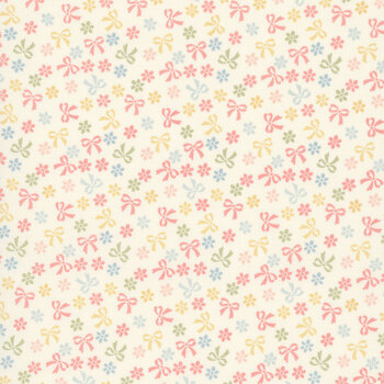 Handmade Sweetness 31793-11 Porcelain Bows & Daisies by Heather Briggs for Moda Fabrics