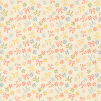 Handmade Sweetness 31793-11 Porcelain Bows & Daisies by Heather Briggs for Moda Fabrics, Image