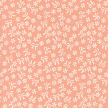 Handmade Sweetness 31793-17 Peach Bows & Daisies by Heather Briggs for Moda Fabrics, Image