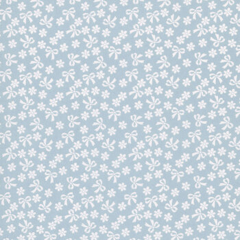 Handmade Sweetness 31793-23 Powder Blue Bows & Daisies by Heather Briggs for Moda Fabrics