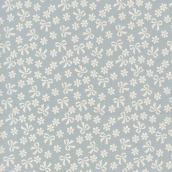 Handmade Sweetness 31793-23 Powder Blue Bows & Daisies by Heather Briggs for Moda Fabrics, Image