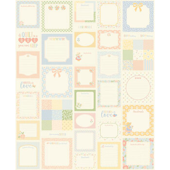 Handmade Sweetness 31799-11 Porcelain Labels N Things Panel by Heather Briggs for Moda Fabrics, Image