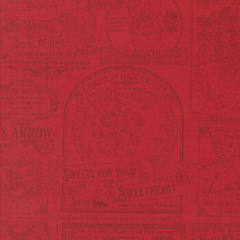 Je T'aime 20991-17 Rose Vintage Valentine Advertising by Stacy Iest Hsu for Moda Fabrics, Image