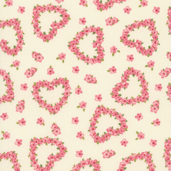 Je T'aime 20994-11 Lace Flower Heart by Stacy Iest Hsu for Moda Fabrics