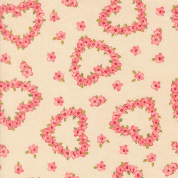 Je T'aime 20994-11 Lace Flower Heart by Stacy Iest Hsu for Moda Fabrics, Image