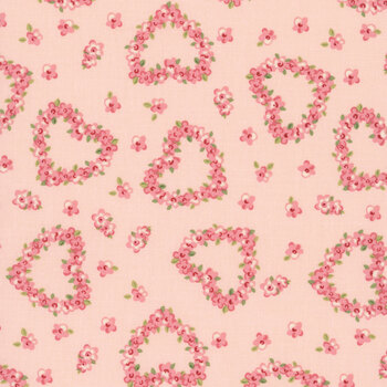 Je T'aime 20994-12 Blush Flower Heart by Stacy Iest Hsu for Moda Fabrics