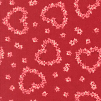 Je T'aime 20994-17 Rose Flower Heart by Stacy Iest Hsu for Moda Fabrics, Image