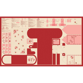 Je T'aime 20999-11 Lace Mailbox Panel by Stacy Iest Hsu for Moda Fabrics, Image