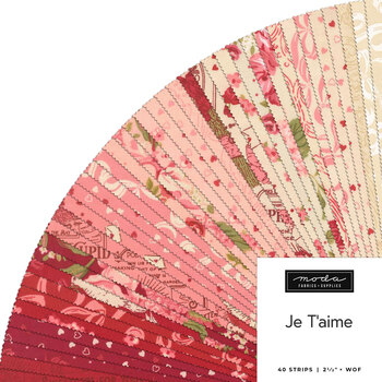 Je T'aime  Jelly Roll by Stacy Iest Hsu for Moda Fabrics - RESERVE, Image