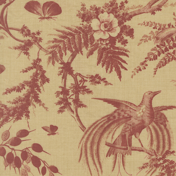 Le Jardin Rouge 36151-15 Oyster Margueritte by French General for Moda Fabrics, Image