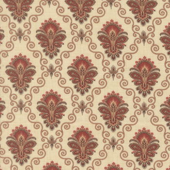 Le Jardin Rouge 36153-14 Pearl Camomille by French General for Moda Fabrics, Image