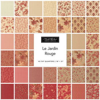 Le Jardin Rouge  Fat Quarter Bundle by French General for Moda Fabrics - RESERVE, Image