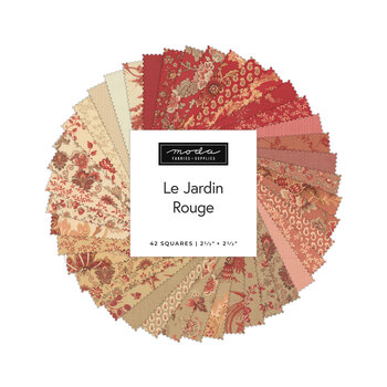Le Jardin Rouge  Mini Charm Pack by French General for Moda Fabrics - RESERVE, Image