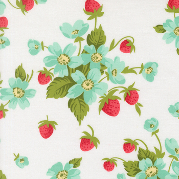 Bloomsberry 55350-11 White In Bloom by Camille Roskelley for Moda Fabrics, Image