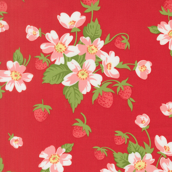 Bloomsberry 55350-18 Red In Bloom by Camille Roskelley for Moda Fabrics, Image