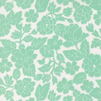 Bloomsberry 55351-11 White-Aqua London by Camille Roskelley for Moda Fabrics, Image