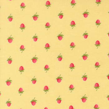Bloomsberry 55352-12 Buttermilk Berries by Camille Roskelley for Moda Fabrics, Image