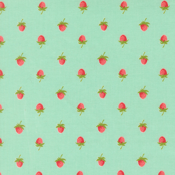 Bloomsberry 55352-13 Aqua Berries by Camille Roskelley for Moda Fabrics, Image