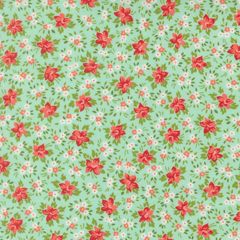 Bloomsberry 55353-13 Aqua Marylebone by Camille Roskelley for Moda Fabrics, Image