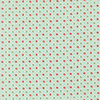 Bloomsberry 55358-23 Aqua Check by Camille Roskelley for Moda Fabrics, Image