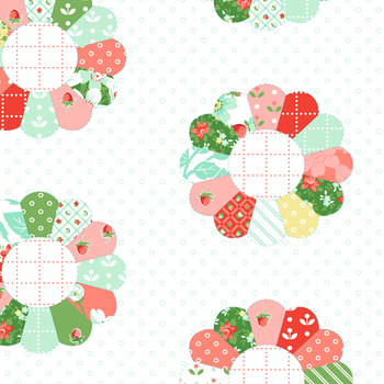 Bloomsberry 108" Wide 55359-11 Multi Bloom Patchwork Cheater by Camille Roskelley for Moda Fabrics, Image