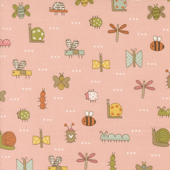 Bug Collector 55731-14 Blush The Bugs by Sweetwater for Moda Fabrics, Image