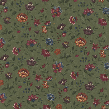 Honeysuckle Farm 9850-15 Leaf Prairie Flowers by Kansas Troubles Quilters for Moda Fabrics