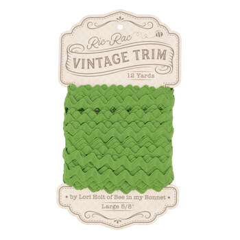 Lori Holt 5/8" Ric Rac Vintage Trim - 12yds - Riley Green