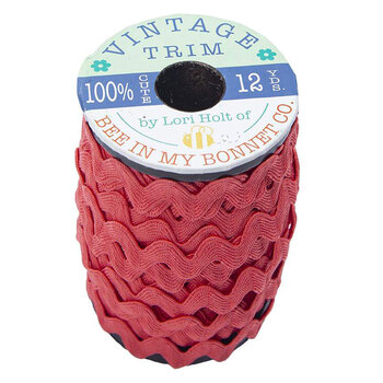 Lori Holt 3/8" Ric Rac Vintage Trim - 12yds - Tea Rose, Image