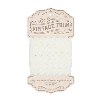 Lori Holt 5/8" Ric Rac Vintage Trim - 12yds - Cloud, Image
