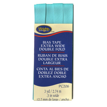 Extra Wide Double Fold Bias Tape - Aquamarine, Image