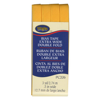 Extra Wide Double Fold Bias Tape - Marigold, Image