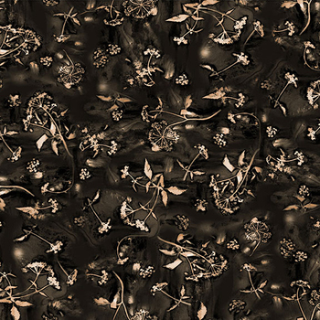 Naturescape II Y5042-3 Black Sprigs by Liz St. Andre for Clothworks, Image