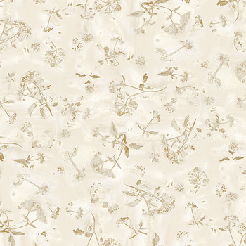 Naturescape II Y5042-11 Light Khaki Sprigs by Liz St. Andre for Clothworks, Image