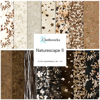 Naturescape II  Fat Quarter Bundle by Liz St. Andre for Clothworks, Image
