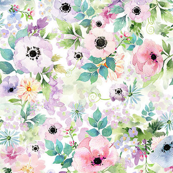 Spring Blessings Y5034-55 Multi Color Floral by Heatherlee Chan for Clothworks