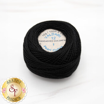 Valdani Pearl Cotton Ball 1 Black - Size 12, Image