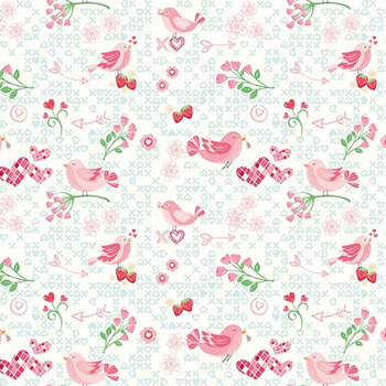 Bloom & Heart C18441-OFFWHITE Tweetheart Off White by Cherry Guidry for Riley Blake Designs