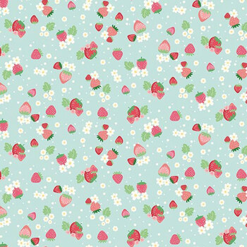 Bloom & Heart C18444-AQUA Berry Patch Aqua by Cherry Guidry for Riley Blake Designs