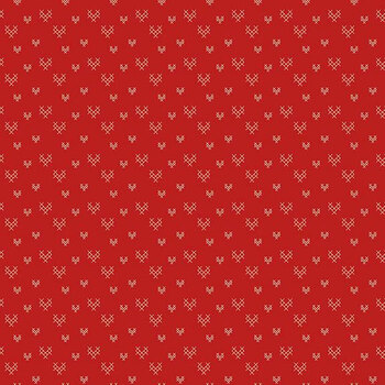 To My Love C18585-RED Cross Stitch Hearts Red by Sandy Gervais for Riley Blake Designs