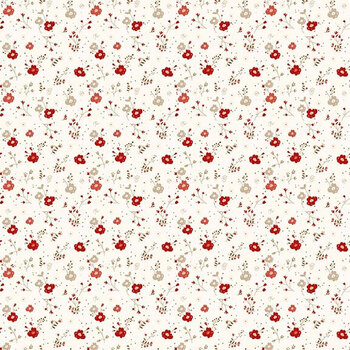 To My Love C18586-CREAM Delicate Floral Cream by Sandy Gervais for Riley Blake Designs