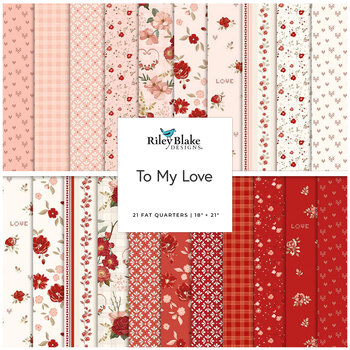 To My Love  Fat Quarter Bundle by Sandy Gervais for Riley Blake Designs