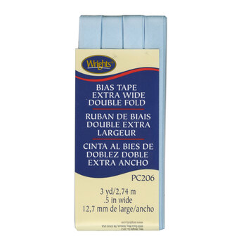 Extra Wide Double Fold Bias Tape - Blue, Image