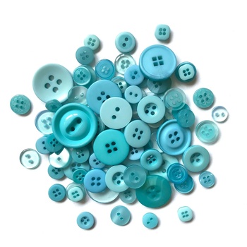 Buttons Galore & More - Bali Blue Button Jar, Image