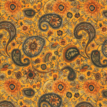 Sunflower Serenade 31806-O Mustard by Morris Creative Group for Quilting Treasures Fabrics