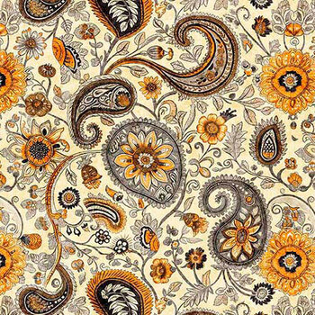 Sunflower Serenade 31806-E Cream by Morris Creative Group for Quilting Treasures Fabrics, Image