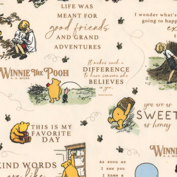 Double Lush Velvet LV17361 Winnie The Pooh by Echo Park Paper Co. for Riley Blake Designs