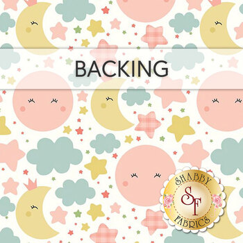  Love You to the Moon Coral Panel Quilt Kit Backing  - RESERVE